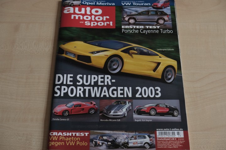 Deckblatt Auto Motor und Sport (03/2003)